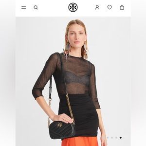 TORY BURCH SMALL KIRA CHEVRON CAMERA BAG NWT